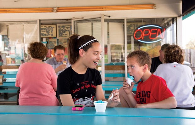 Dari Point in Delaware is a popular spot for after-school ice cream treats.