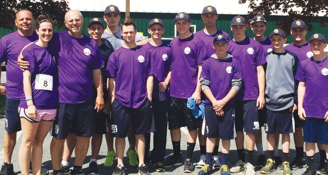 Members of the St. Bernard's Central Catholic High School baseball program, players, coaches and family members, recently participated in the 2014 Pancreatic Cancer Walk/ Run held in Westborough.The team raised $1,085 towards cancer research.