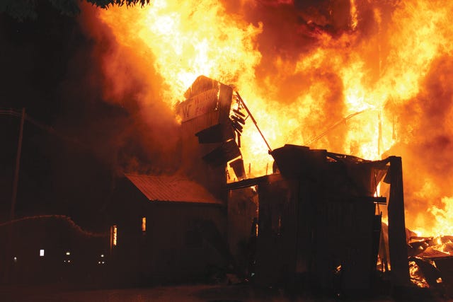Fire destroys Whiton Feed