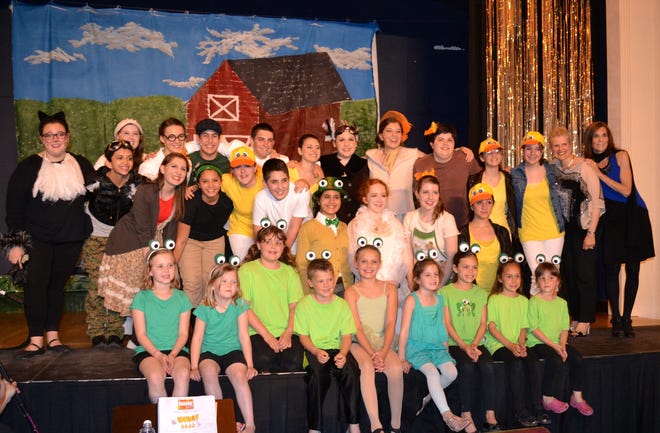Members of the cast of “Honk Jr.,” which ran May 16-17 at Nazareth Academy in Wakefield, pose with director Lora Tamagini and choreographer Diane Onorio. Cast members included Kate Beckel, Annie, Emily, Jori and Kip King and Annalee, Leesie, Lia and Talia Messina (Wakefield); Kyla Atwell and Marie Lanzilotta (Reading); Brianna Johnston and Eden, Emily and Evalyn Rizzuto (Stoneham); Casey McManus (Saugus); Isabella and Melody Costa (Salem); and Megan Pobiedzinski and Manuela Galindo-Carvajal (Beverly). Courtesy photo