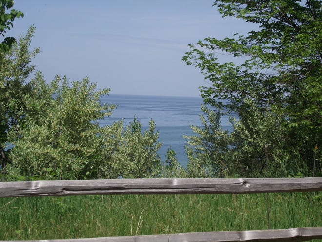 A recent view of Lake Michigan from the Casco Township Nature Preserve. Lake levels are climbing. Jim Hayden/Sentinel staff