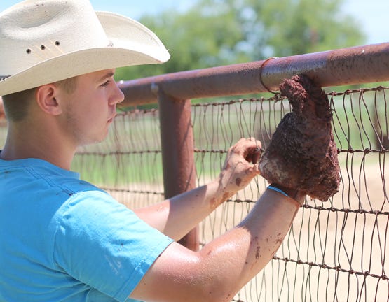Charlie Musick (above) is spearheading a group to paint the fencing at the Blanket Rodeo Arena in an effort to earn Eagle Scout status.