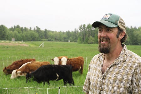 Thom Callahan photo
Jeff Cantara raises meat locally at New Roots Farm.