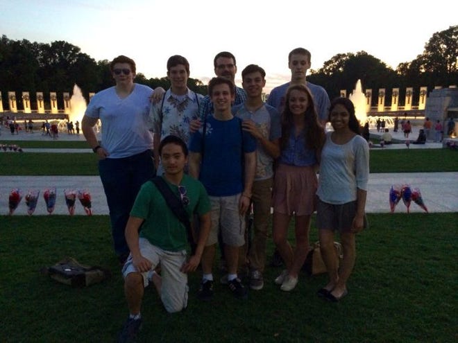 Erin (front row, second from right) with other CB East students at the National Academic Championship outside Washington, D.C., last weekend