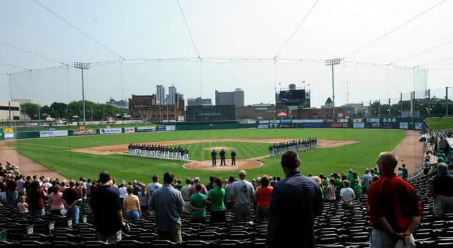 In this 2012 file photo, Tremont and Carrollton line up at O'Brien Field for introductions during the Class 1A State Baseball Tournament.
