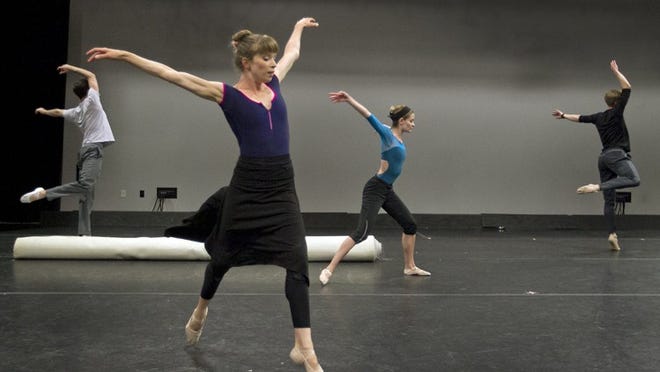 Ballet Austin dancers Edward Carr, Ashley Lynn, Nicole Voris and Oliver Greene-Cramer rehearse “On Truth and Love,” a new contemporary ballet by Jennifer Hart. Carr has teamed with Hart to create Performa/Dance, a company that will feature Hart’s choreography and Ballet Austin dancers.