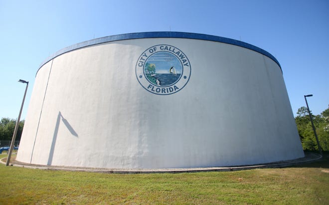 The Callaway Water Tank is seen on June 5.
