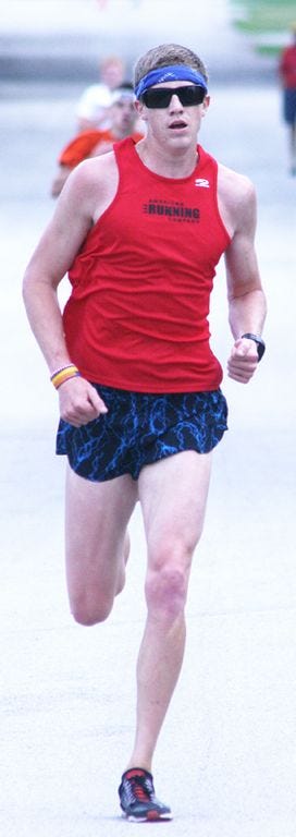 Jason Henkins defended his title at Sunday's Carol M. Guthrie Memorial 5K in Annawan.