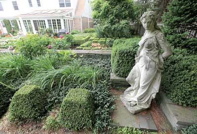Photo by Daniel Freel/New Jersey Herald Jerry and Maureen Hanifan’s garden, which features a fountain and Italian sculptures, is the first stop of the 16th annual Sussex County Historic House & Garden Tour, which will be held Saturday.
