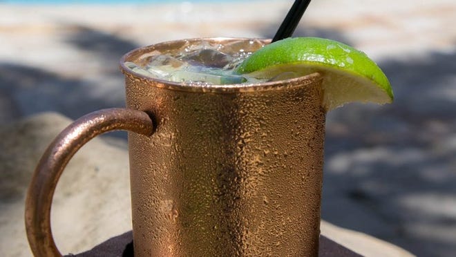 A Ginger Mule cocktail at at Eau Palm Beach Resort & Spa in Manalapan, where a Father’s Day “Drunch” will be served on Sunday. (Allen Eyestone / The Palm Beach Post)