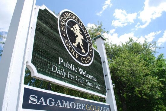 Two firearms, cash and other valuables were stolen in an early morning burglary at Sagamore-Hampton Golf Club on North Road in North Hampton, police said.