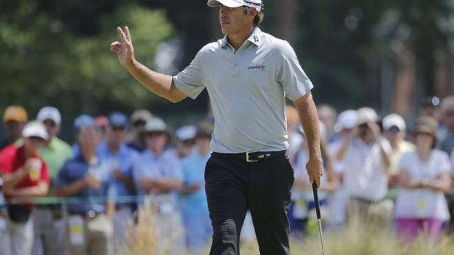 Wellington native Brooks Koepka shot a 2-under 68 in the second round of the U.S. Open and is in a five-way tie for fifth place. (AP Photo/Matt York)