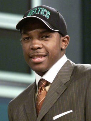Joe Johnson was drafted 10th in the first round by the Boston Celtics in the 2001 NBA Draft.