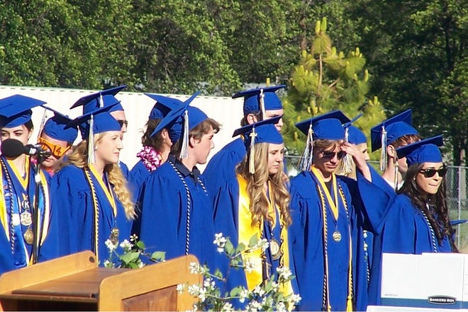 Mount Shasta High School graduates made the transition to adulthood during Friday’s commencement ceremony, held outdoors on the field at Joe Blevins Memorial Stadium, with Mt. Shasta providing a stunning backdrop.