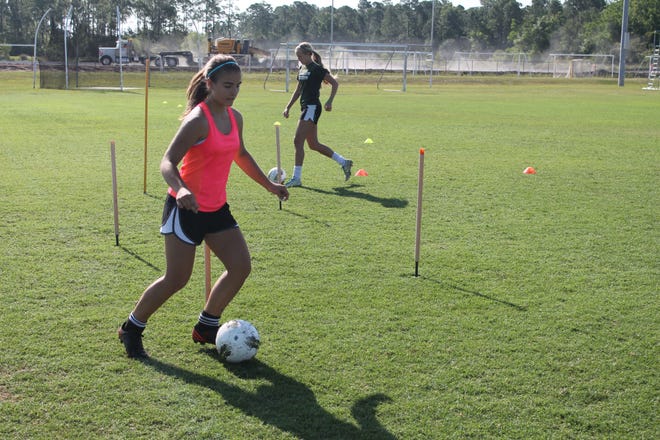 Maria Faust dribbles the ball at Go to Goal.