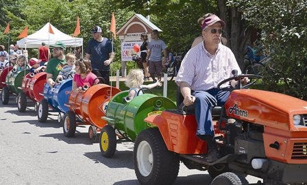 The tractor-pulled train is always a hit at the annual Kittery Block Party. The downtown festival on Saturday drew crowds to Kittery's resurgent Foreside area.