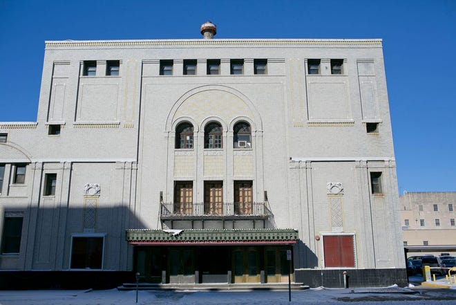 The front of the Madison Theater in downtown Peoria.