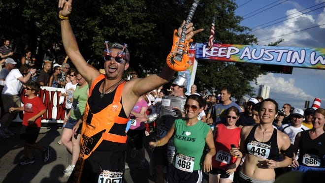 The Keep Austin Weird Fest, which features a 5K race with 10 bizarre stops along the route, begins at 2 p.m. Saturday.