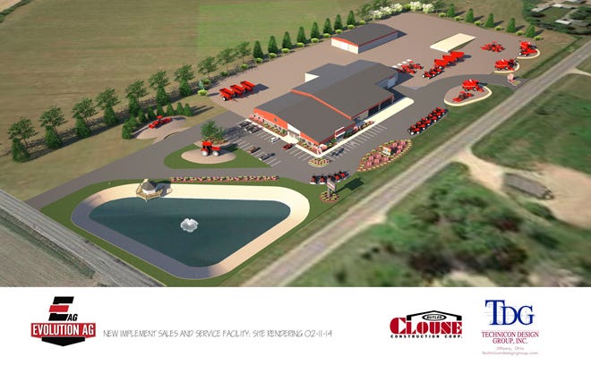 Evolution Ag broke ground yesterday on a new dealership site at Rt. 42 and Jerome Road in Union County, not far from Marysville. This rendering illustrates the future Evolution Ag dealership.