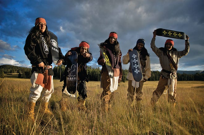 This photograph by Dustinn Craig of the 4-Wheel Warpony skateboarders, from left Armonyo Hume, Jess Michael Smith, Aloysius Henry, Ronnie Altaha and Lee Nash, is among the images on display in "Ramp It Up: Skateboard Culture in Native America," a Smithsonian exhibition, on display through Aug. 24 at the Alice C. Sabatini Gallery of the Topeka and Shawnee Country Public Library, 1515 S.W. 10th.