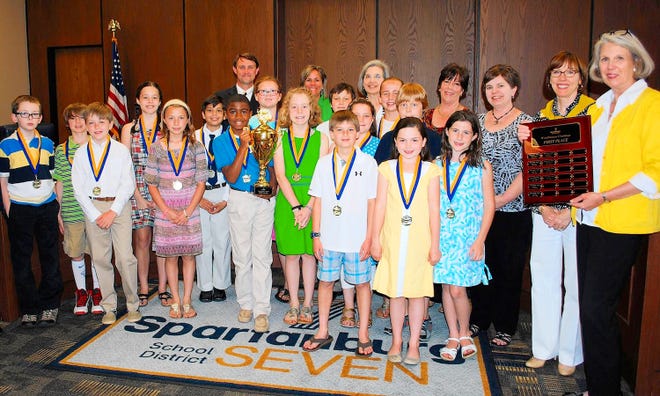 A team of fourth-grade students from Spartanburg School District 7 won the highest honor in the second meet of the WordMasters Challenge.