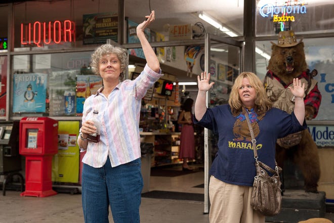 Susan Sarandon, left, and Melissa McCarthy in a scene from "Tammy."