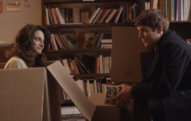 Jenny Slate is aspiring stand-up comic Donna and Jake Lacy plays Max, whose one-night stand produced an unplanned pregancy in "Obvious Child."