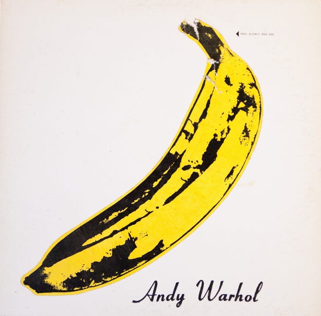 This photo provided by Cranbrook Art Museum shows the cover of a 1967 Andy Warhol-designed album called "The Velvet Underground and Nico.î The record will be among those on display starting Saturday, June 21, 2014, at an exhibition of Warholís album covers at the museum in Bloomfield Hills, Mich. (AP Photo/Andy Warhol Foundation for the Visual Arts/Sony Music Entertainment) NO SALES