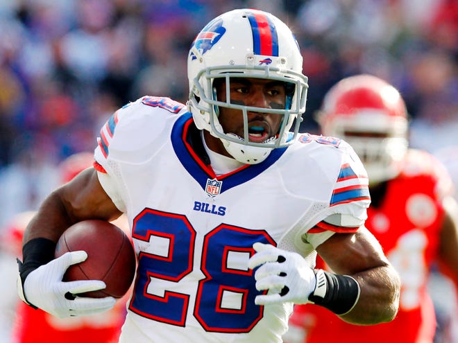 NFL running back C.J. Spiller is coming off an injury plagued 2013 season with the Buffalo Bills that saw him held under 1,000 yards rushing and to his lowest yards per carry average since his rookie season. (Photo by The Associated Press)