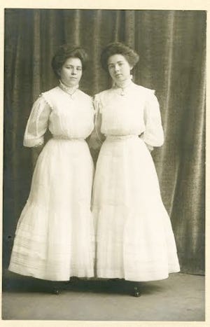 Clothing like these early 1900s graduation dresses will be on display this weekend at the "Styles from the Past" fashion show, which is part of the Ames sesquicentennial celebration. Photo courtesy of Diane Wilson 
 Clothing like these from the early 1940s will be on display this weekend at the "Styles from the Past" fashion show, which is part of the Ames sesquicentennial celebration. Photo courtesy of Diane Wilson