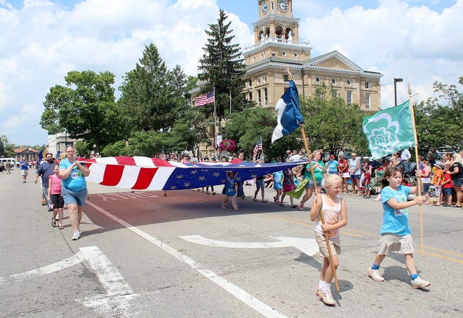 This year's Great American Parade begins at 5:30 p.m. today, activites at the fairgrounds will begin after the parade. FILE PHOTO
