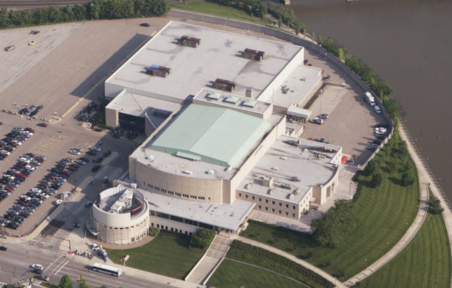 An aerial view of Veterans Memorial Auditorium from June 2011.