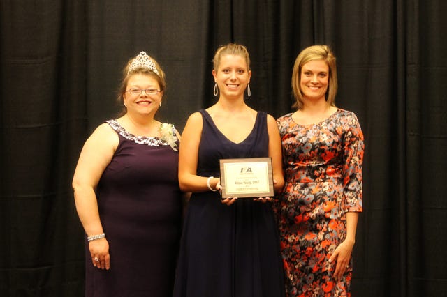 Young, Barker receive awards at the Iowa Pharmacy Association’s annual meeting in Altoona on June 14