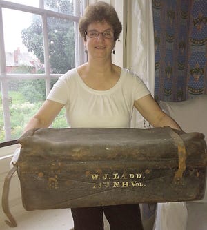 Lisa Arbogast with a piece of Civil War history.
Courtesy photo