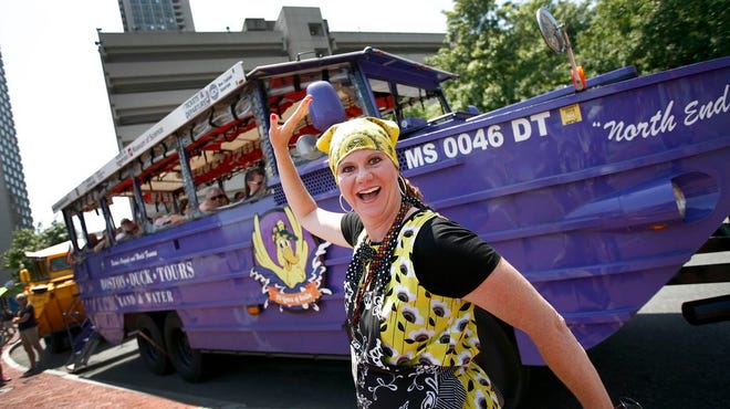 Jennifer Mauceri of Scituate is one of the most popular drivers in the Boston Duck Tour fleet with her Boston accent and quick wit.