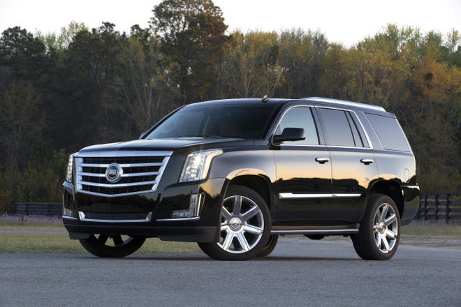 Cadillac Escalade conserves fuel by imperceptibly transforming the V-8 into a V-4 at cruising speeds.