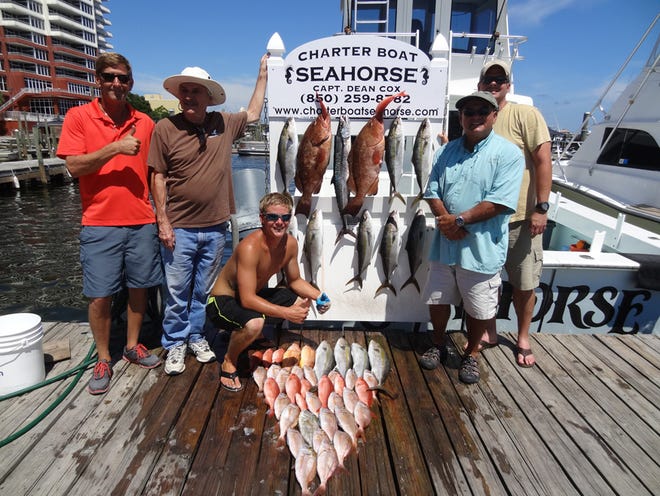 Dallas anglers on the Seahorse with Capt. Dean Cox brought in a smorgasbord of red grouper, king mackerel, lane snapper, mingo, white snapper and amberine.
