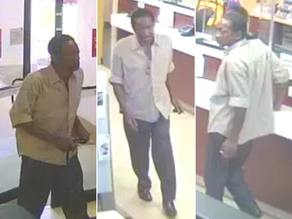 The Ocala Police Department released these images of a man sought in connection with the theft of $15,000 from a Wells Fargo account.