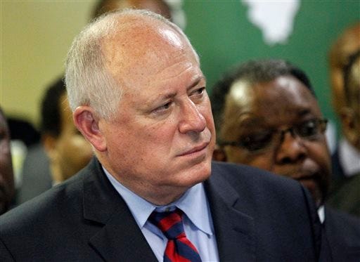 In this June 12, 2014 file photo, Gov. Pat Quinn listens to a question at a news conference in Chicago. Quinn, who fighting to hold onto his seat and his reputation as a reformer who has cleaned up state government, is facing questions about a now-defunct anti-violence program he started in the run-up to his 2010 election after a state audit found funds were misused. (AP Photo/Stacy Thacker, File)