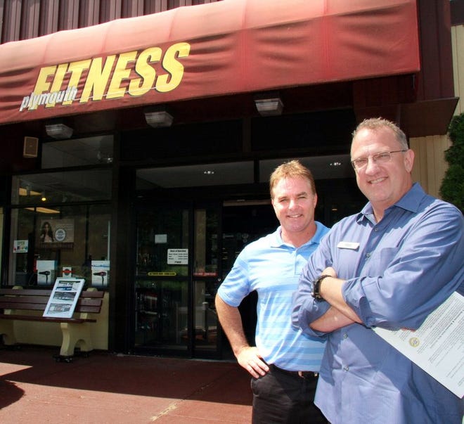 Plymouth Fitness President Curtice Larson and General Manager Paul Baldrate are up to their biceps in $500,000 in renovations and new programs for this successful business.