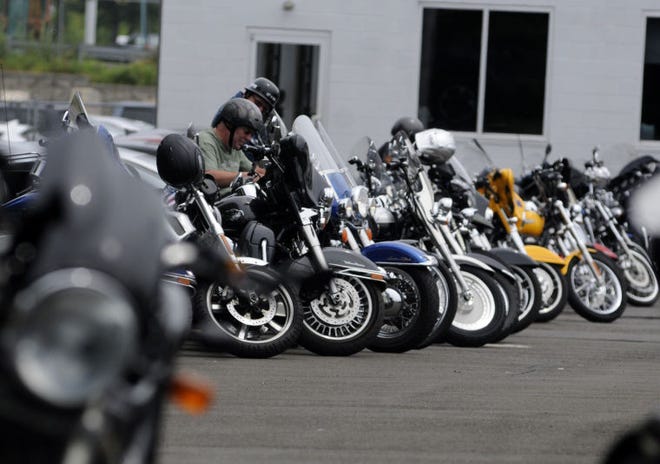Hundreds of bikers at Brian?s Harley-Davidson, Middletown Pa Saturday to check out Project Livewire the first electric motorcycle by Harley-Davidson.