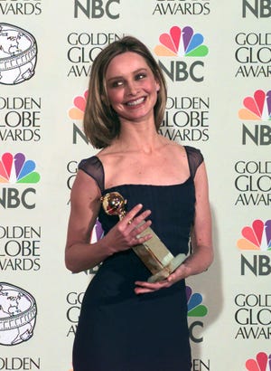 Calista Flockhart won a Golden Globe for best actress in a comedy television series, “Ally McBeal,” at the 55th annual awards celebration Jan. 18, 1998, in Beverly Hills, Calif.