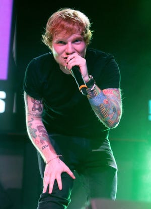 Singer-songwriter Ed Sheeran performs in Baltimore earlier this month.