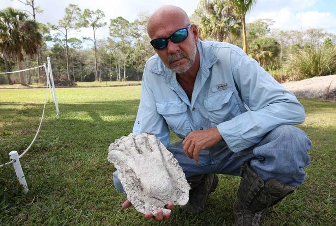 Dave Shealy recently made this mold of a Skunk Ape footprint on the First Coast
