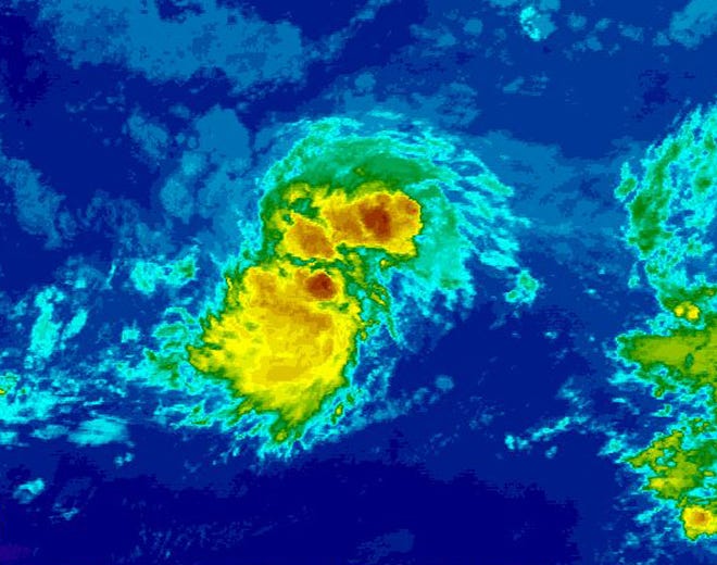 This tropical depression, the Atlantic season's second, formed Monday about 1,200 miles east of the Lesser Antilles, moving west at 16 mph.