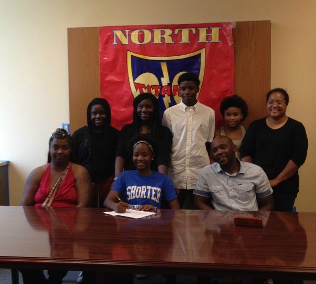 North Oconee's Shae Giles signed with Shorter University on Tuesday.
