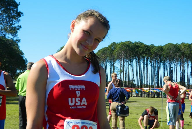 Pittsford Cross Country runner Ruth Letherer prepares for the Down Under race in Australia. COURTESY PHOTO