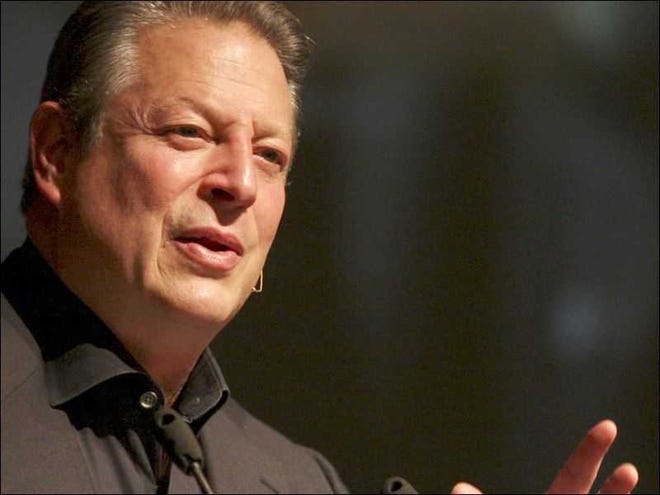 Former U.S. Vice President and Nobel Peace Prize winner Al Gore delivers a speech in Jakarta, Indonesia, in this Jan. 9, 2011 file photo.