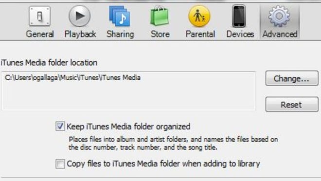One step to make moving an iTunes library easier is allowing the software to consolidate a media library, which places all music, movies and other files under one folder.