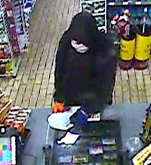 Falls police release photos of latest knife-point robbery at same 7=Eleven that was robbed earlier this month. Police believe the suspect is the same person and also connected to an attempted armed robbery in Morrisville.